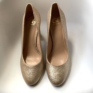 Gianni Bini - Never Worn - Size 8.5 - Champagne Glitter Block Heels